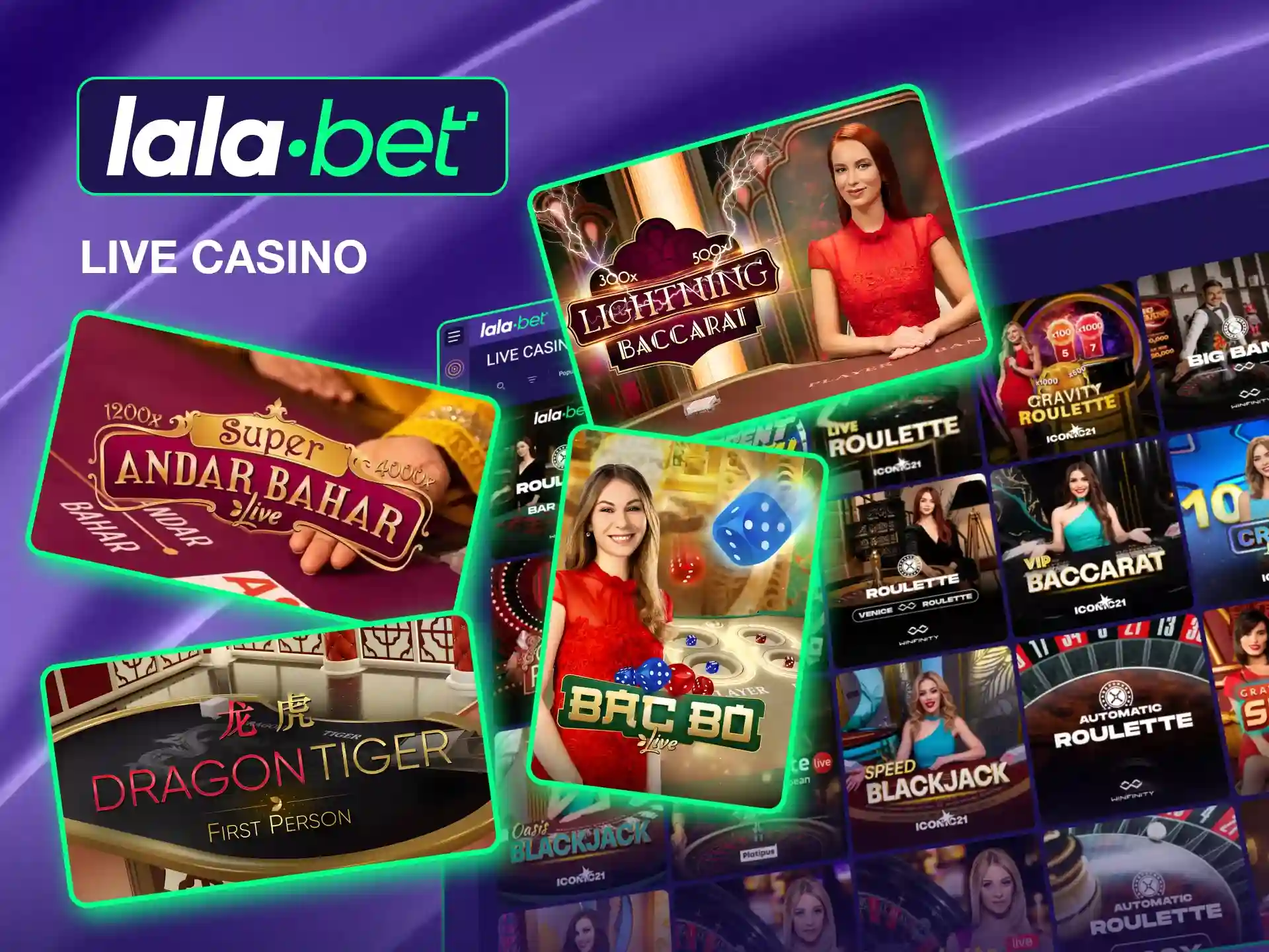 Lalabet Live Casino biedt interactief spel met dealers en spelers, met klassieke spellen.